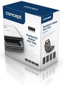 Concept SV3070 - XXL toustovač 4v1 900W/230V čierna/nerez