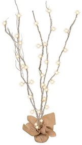 LED Vianočná dekorácia 40xLED/3xAA strieborná