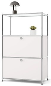 Kovová komoda »CN3« s 2 výklopnými priehradkami, biela