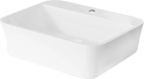 Besco Doskové umývadlo z liateho mramoru Assos S-Line Matt UM D-OPB 51x41x15 cm, s otvorom pre batériu