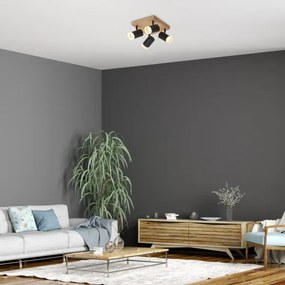 Rabalux 73124 - Stropné bodové svietidlo TORAS 4xGU10/5W/230V dub