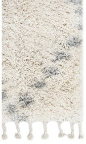 Kusový koberec shaggy Karo krémovo sivý 80x150cm