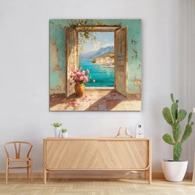 DUBLEZ | Retro obraz na stenu - Otvorené okno