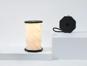 Biela/čierna prenosná svetelná dekorácia na USB ø 8 cm Twist – Gingko