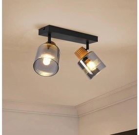 Brilagi - Bodové svietidlo HYGGE 2xE14/15W/230V čierna/dymová