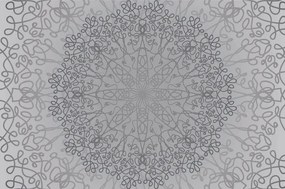 Samolepiaca tapeta šedý kruhový ornament - 150x100