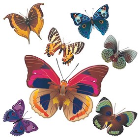 Samolepiaca dekorácia Butterflies, 30 x 30 cm