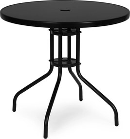 Záhradný stôl SOLO 80 cm čierny