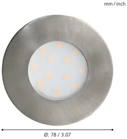Eglo 96415 - LED Vonkajšie podhľadové svietidlo PINEDA-IP LED/4,9W IP44