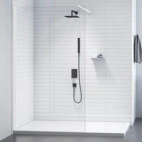 Erga Paris, sprchová zástena Walk-In 70x200 cm, 8mm číre sklo, biely matný profil, ERG-V02-PARIS-070x200-CL-WH