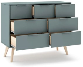 Komoda sivozelená 120x83x40 cm Pisco – Marckeric