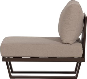 Hnedé kovové/polstrované záhradné kreslo Bear – WOOOD