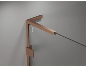 Mexen Lunar, L Duo výklopný sprchový kút 105 x 80 cm, 8mm číre sklo, profil medená matná, 834L-105L-080P-65-00