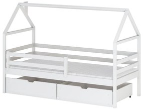 Posteľ Domček Aron 90x200 biela