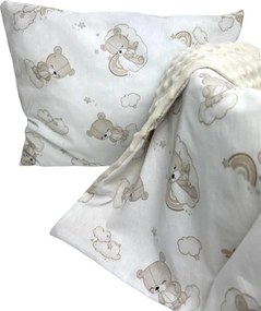 INTERMEDIC SK Set Intermedic do kočíka Teddy Hnedá/minky béžová 100x75/40x30 cm