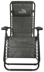 Skladacie polohovateľné kreslo antracit