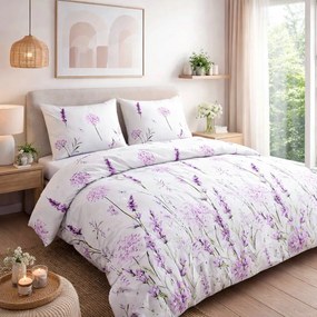 BAVLNENÉ OBLIEČKY COTTONLOVE 200X220 CM, 2KS 70X80 CM KVETY