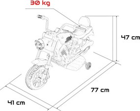 Elektrická motorka STAR modrá