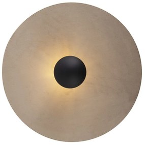 Stropné svietidlo čierne s plochým tienidlom taupe 45 cm - Combi