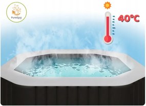 Intex Nafukovacia osemhranná hydromasážna jacuzzi pre 4 osoby, 180x71 cm, prémiové príslušenstvo - INTEX 28458