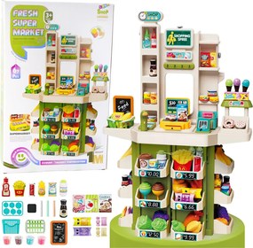 LEAN Toys Detský obchod s hračkami Super Market Interaktívny 67el