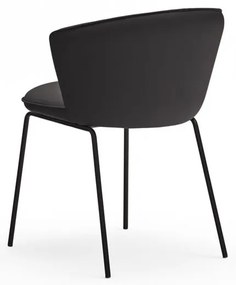 Čierne čalúnené jedálenské kreslá v súprave 2 ks Add – Teulat