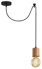 Závěsný lustr Xanthos černo-hnědý