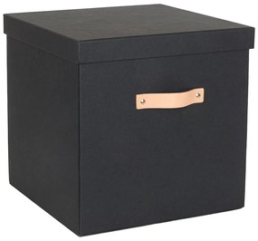 LOGAN čierna úložná, skladacia krabica so 100% recyklovateľného papiera