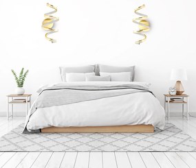 Toolight Toolight, LED nástenné svietidlo, 4000K, 18W, APP827-W, zlatá lesklá, OSW-09179