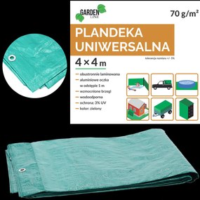PLACHTA 4 x 4 M (+/- 5 %) 70 G/M² 3 % UV ZELENÁ *4140