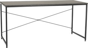 Písací stôl, betón/čierna, 150x60 cm, MELLORA