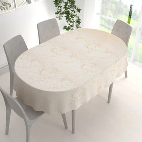 Biante Dekoračný oválny obrus Parma PM-115 Zlatý mramor na béžovom 60x100 cm