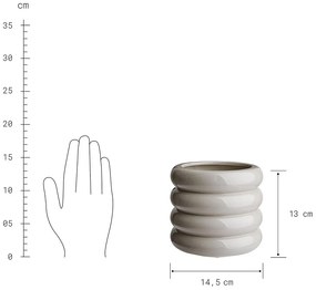 HOOP Kvetináč 14 cm - šedá