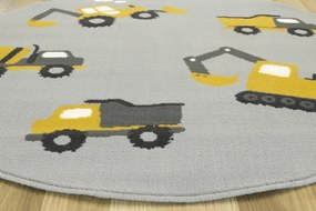 Detský koberec Luna Kids 534418/89945 autá, horčicový