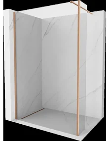 Mexen Kioto &#x161;ianka prysjnicowa Walk-in 180 x 40 cm, transparent, meďž ščotkovaná - 800-180-212-65-00-040