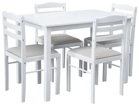 Jedálenský set Sesiones (biela + béžovosivá) (pre 4 osoby). Vlastná spoľahlivá doprava až k Vám domov. 1116505
