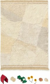 Lorena Canals, Detský kusový koberec Play Farm Fields, 120x170, žltá, detská izba