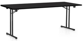 Skladací stôl 200 x 80 cm, čierna podnož, čierna