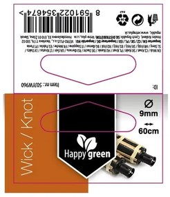 Happy Green Náhradný knôt k fakli, 60 cm