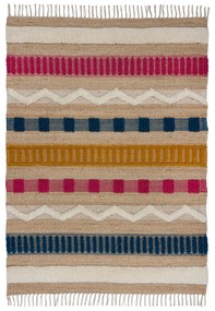 Flair Rugs koberce AKCIA: 160x230 cm Kusový koberec Jubilant Medina Jute Natural/Multi - 160x230 cm