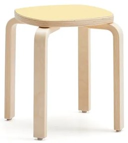 Detská stolička VIDE, laminát - žltá, výška 380 mm