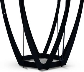 Stolík Maya, 50 cm, šedé sklo