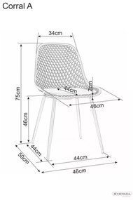 Kovová jídelní židle Corral A černá
