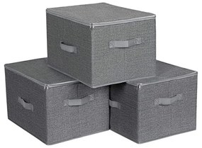 SongmicsHome Úložné boxy ELVIS, 3ks, 40x30x25cm, šedá