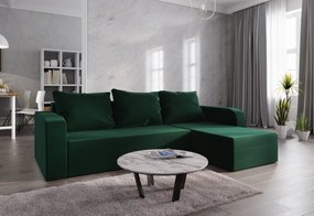 Expedo Rohová rozkládacia sedačka WELTA, 235x85x139, čierná/šedá, mikrofáze04/10