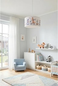 Brilagi - LED Detský luster na lanku BOBO 1xE27/60W/230V pr. 35 cm biela/zvieratká