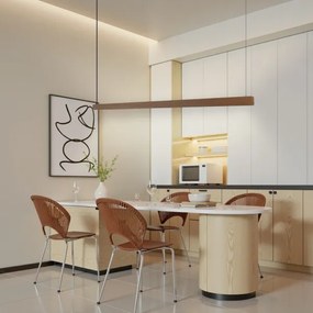 Immax NEO 07304L - LED stmievateľný luster na lane MADEIRA 33W/230V Wi-Fi Tuya 152 cm dub