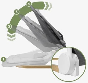 Detské hojdacie kreslo Moon 50 sivé