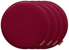 Magma Podložka na sedenie Avaro, 4 kusy (okrúhly tvar, vínová)  (100247989)