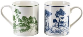 Porcelánový hrnček Colorato Landscape 400 ml sada 2ks
